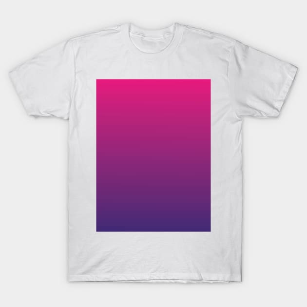 Magenta Pink to Dark Purple Ombre Fade Sunset Gradient T-Shirt by squeakyricardo